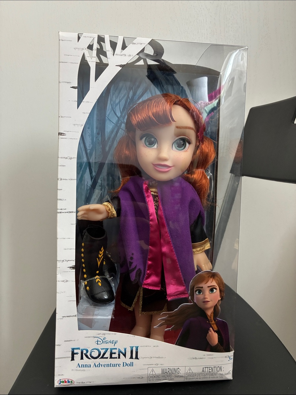 Disney Anna Doll with Purple Cape and Red Hair